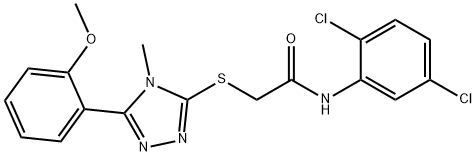 N-(2,5-dichlorophenyl)-2-{[5-(2-methoxyphenyl)-4-methyl-4H-1,2,4-triazol-3-yl]sulfanyl}acetamide Struktur