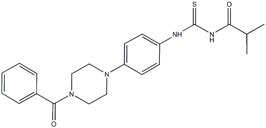 N-[4-(4-benzoyl-1-piperazinyl)phenyl]-N'-isobutyrylthiourea Struktur