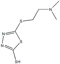 5-{[2-(dimethylamino)ethyl]sulfanyl}-1,3,4-thiadiazol-2-yl hydrosulfide Struktur