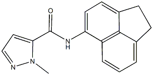 N-(1,2-dihydro-5-acenaphthylenyl)-1-methyl-1H-pyrazole-5-carboxamide Struktur