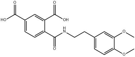 4-({[2-(3,4-dimethoxyphenyl)ethyl]amino}carbonyl)isophthalic acid Struktur