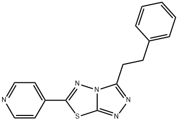 3-(2-phenylethyl)-6-(4-pyridinyl)[1,2,4]triazolo[3,4-b][1,3,4]thiadiazole Struktur