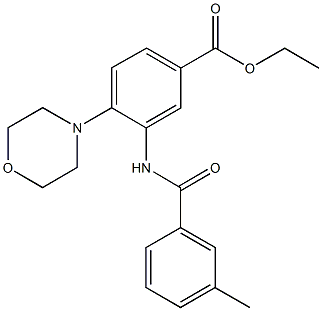 ethyl 3-[(3-methylbenzoyl)amino]-4-(4-morpholinyl)benzoate Struktur