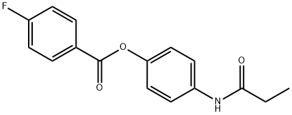 4-(propionylamino)phenyl 4-fluorobenzoate Struktur