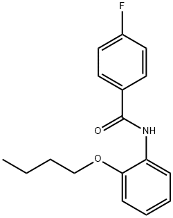 N-(2-butoxyphenyl)-4-fluorobenzamide Struktur