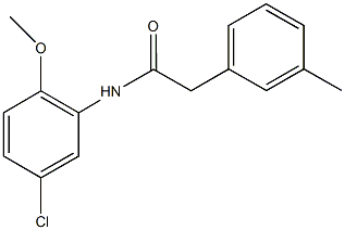 N-(5-chloro-2-methoxyphenyl)-2-(3-methylphenyl)acetamide Struktur