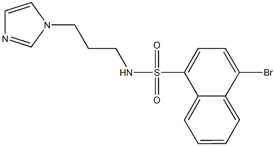 4-bromo-N-[3-(1H-imidazol-1-yl)propyl]-1-naphthalenesulfonamide Struktur