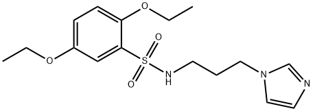 2,5-diethoxy-N-[3-(1H-imidazol-1-yl)propyl]benzenesulfonamide Struktur