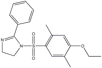 2,5-dimethyl-4-[(2-phenyl-4,5-dihydro-1H-imidazol-1-yl)sulfonyl]phenyl ethyl ether Struktur