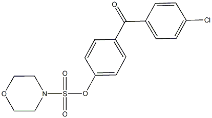 4-(4-chlorobenzoyl)phenyl 4-morpholinesulfonate Struktur