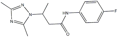 3-(3,5-dimethyl-1H-1,2,4-triazol-1-yl)-N-(4-fluorophenyl)butanamide Struktur