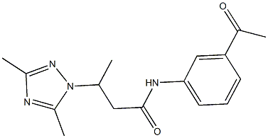 N-(3-acetylphenyl)-3-(3,5-dimethyl-1H-1,2,4-triazol-1-yl)butanamide Struktur