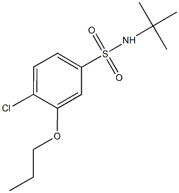 N-(tert-butyl)-4-chloro-3-propoxybenzenesulfonamide Struktur