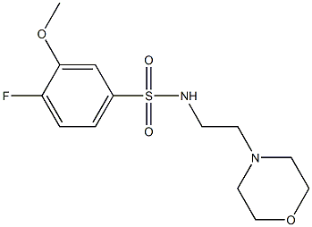 4-fluoro-3-methoxy-N-[2-(4-morpholinyl)ethyl]benzenesulfonamide Struktur