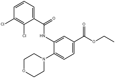 ethyl 3-[(2,3-dichlorobenzoyl)amino]-4-(4-morpholinyl)benzoate Struktur