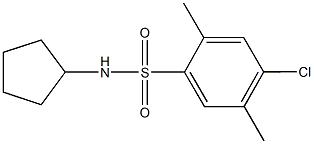 4-chloro-N-cyclopentyl-2,5-dimethylbenzenesulfonamide Struktur