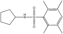 N-cyclopentyl-2,3,5,6-tetramethylbenzenesulfonamide Struktur