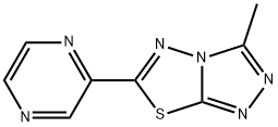 3-methyl-6-(2-pyrazinyl)[1,2,4]triazolo[3,4-b][1,3,4]thiadiazole Struktur