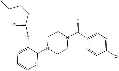 N-{2-[4-(4-chlorobenzoyl)-1-piperazinyl]phenyl}pentanamide Struktur