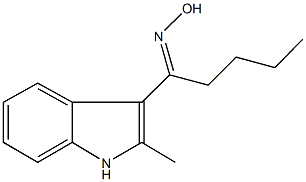 1-(2-methyl-1H-indol-3-yl)pentan-1-one oxime Struktur