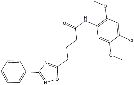 N-(4-chloro-2,5-dimethoxyphenyl)-4-(3-phenyl-1,2,4-oxadiazol-5-yl)butanamide Struktur