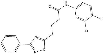 N-(3-chloro-4-fluorophenyl)-4-(3-phenyl-1,2,4-oxadiazol-5-yl)butanamide Struktur