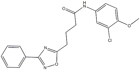 N-(3-chloro-4-methoxyphenyl)-4-(3-phenyl-1,2,4-oxadiazol-5-yl)butanamide Struktur