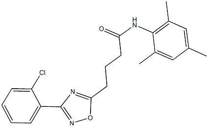 4-[3-(2-chlorophenyl)-1,2,4-oxadiazol-5-yl]-N-mesitylbutanamide Struktur