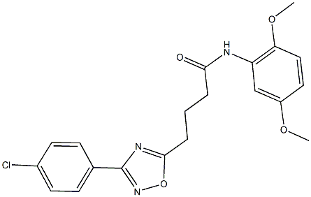 4-[3-(4-chlorophenyl)-1,2,4-oxadiazol-5-yl]-N-(2,5-dimethoxyphenyl)butanamide Struktur