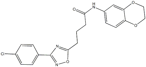 4-[3-(4-chlorophenyl)-1,2,4-oxadiazol-5-yl]-N-(2,3-dihydro-1,4-benzodioxin-6-yl)butanamide Struktur