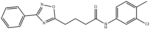 N-(3-chloro-4-methylphenyl)-4-(3-phenyl-1,2,4-oxadiazol-5-yl)butanamide Struktur