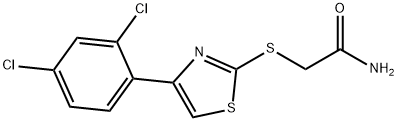 2-{[4-(2,4-dichlorophenyl)-1,3-thiazol-2-yl]sulfanyl}acetamide Struktur