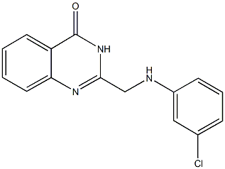 2-[(3-chloroanilino)methyl]-4(3H)-quinazolinone Struktur