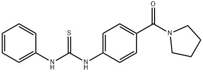 N-phenyl-N'-[4-(1-pyrrolidinylcarbonyl)phenyl]thiourea Struktur