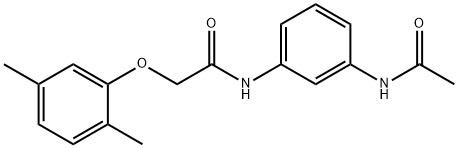 N-[3-(acetylamino)phenyl]-2-(2,5-dimethylphenoxy)acetamide Struktur