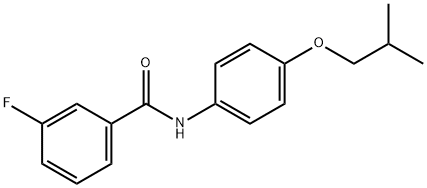 3-fluoro-N-(4-isobutoxyphenyl)benzamide Struktur