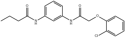 N-(3-{[2-(2-chlorophenoxy)acetyl]amino}phenyl)butanamide Struktur