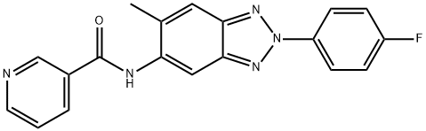 N-[2-(4-fluorophenyl)-6-methyl-2H-1,2,3-benzotriazol-5-yl]nicotinamide Struktur