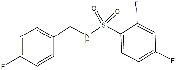 2,4-difluoro-N-(4-fluorobenzyl)benzenesulfonamide Struktur