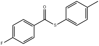 S-(4-methylphenyl) 4-fluorobenzenecarbothioate Struktur