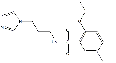 2-ethoxy-N-[3-(1H-imidazol-1-yl)propyl]-4,5-dimethylbenzenesulfonamide Struktur