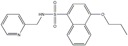 4-propoxy-N-(2-pyridinylmethyl)-1-naphthalenesulfonamide Struktur