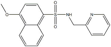 4-methoxy-N-(2-pyridinylmethyl)-1-naphthalenesulfonamide Struktur