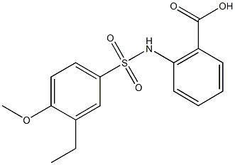 2-{[(3-ethyl-4-methoxyphenyl)sulfonyl]amino}benzoic acid Struktur