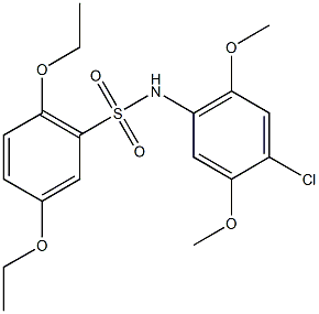 N-(4-chloro-2,5-dimethoxyphenyl)-2,5-diethoxybenzenesulfonamide Struktur