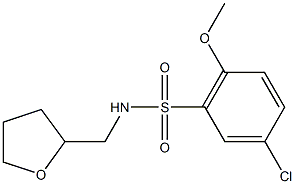 5-chloro-2-methoxy-N-(tetrahydro-2-furanylmethyl)benzenesulfonamide Struktur