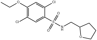 2,5-dichloro-4-ethoxy-N-(tetrahydro-2-furanylmethyl)benzenesulfonamide Struktur