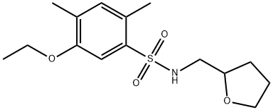 5-ethoxy-2,4-dimethyl-N-(tetrahydro-2-furanylmethyl)benzenesulfonamide Struktur