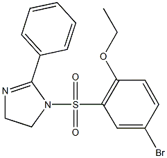 4-bromo-2-[(2-phenyl-4,5-dihydro-1H-imidazol-1-yl)sulfonyl]phenyl ethyl ether Struktur