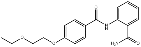 2-{[4-(2-ethoxyethoxy)benzoyl]amino}benzamide Struktur